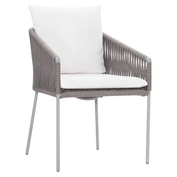 Amalfi Slate Gray Charcoal Mist Outdoor Arm Chair, image 1