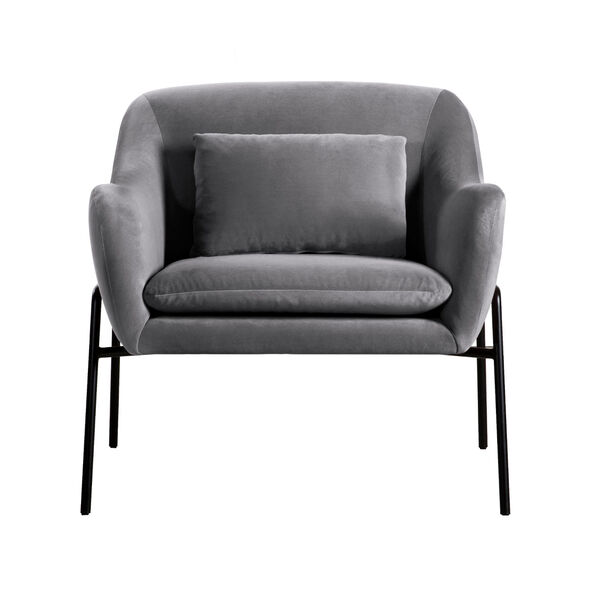 Karen Gray Black Accent Chair, image 2
