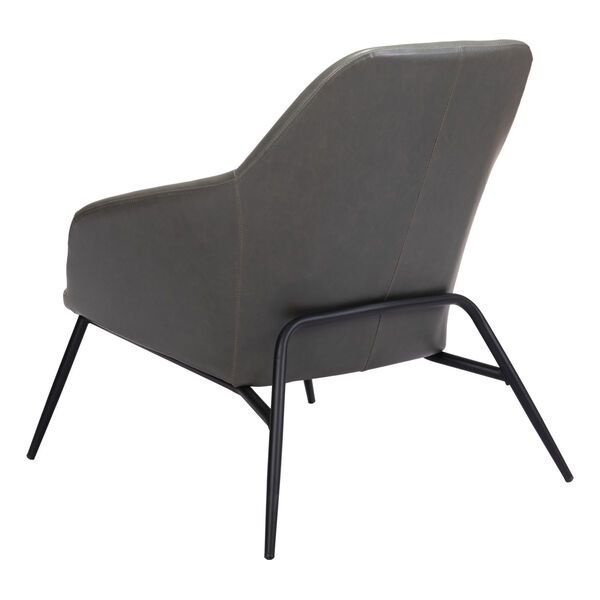 Manuel Gray and Matte Black Accent Chair, image 5