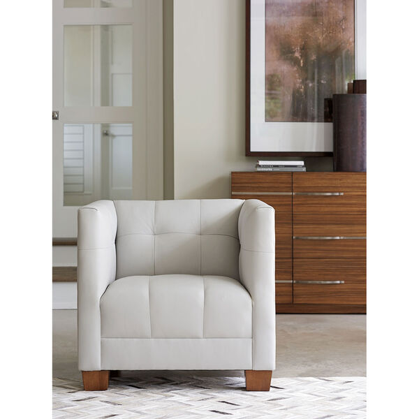 Kitano Gray Emilia Leather Chair, image 2