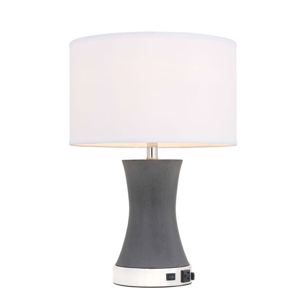 Knox Polished Nickel and Grey One-Light Table Lamp, image 6