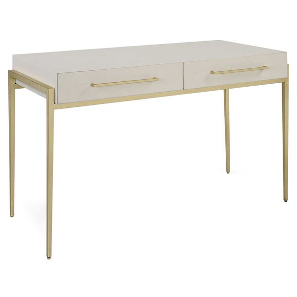 Jewel White and Gold Writing Desk, image 5