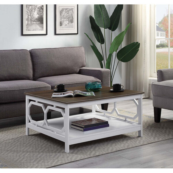 Omega Driftwood and White 36-Inch Coffee Table, image 1