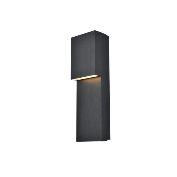 Raine Black 240 Lumens 12-Light LED Outdoor Wall Sconce, image 2