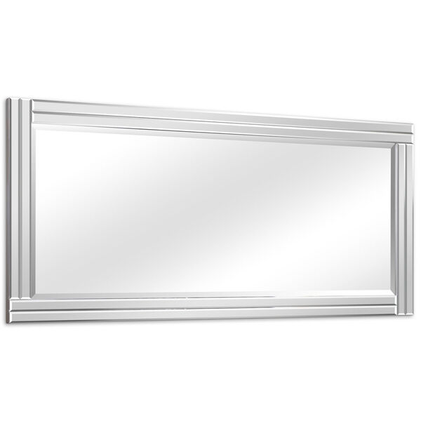Moderno Clear 54 x 24-Inch Stepped Beveled Rectangle Wall Mirror, image 4