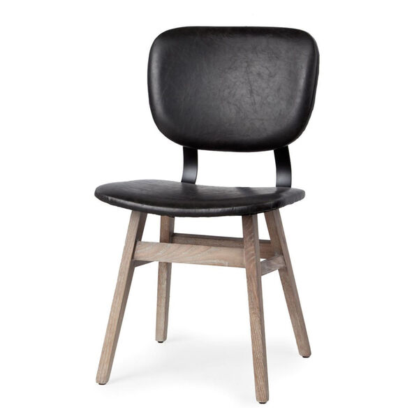 Haden I Black Faux Leather Side Chair, image 1