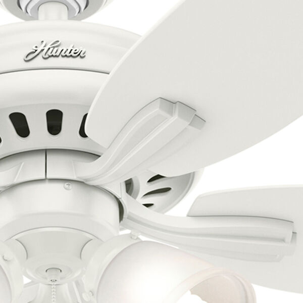 Newsome Fresh White 52-Inch Three-Light Fluorescent Adjustable Ceiling Fan, image 8
