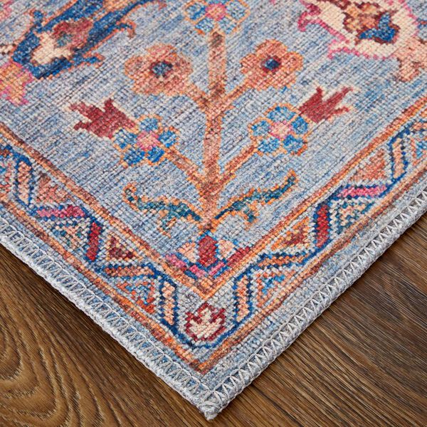 Rawlins Gray Blue Red Area Rug, image 5