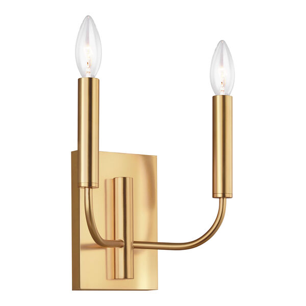 Brianna Burnished Brass Two-Light Wall Sconce, image 1