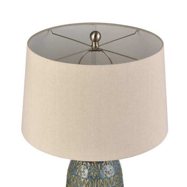 Burnie Blue Glazed One-Light Table Lamp, image 3