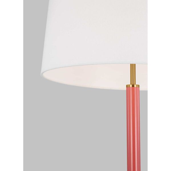 Monroe Burnished Brass Pink One-Light Table Lamp, image 2