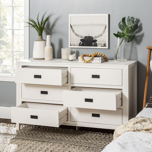 Lydia White Dresser with Six Drawer, image 4