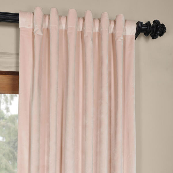 Pink 96 x 50 In. Plush Velvet Curtain Single Panel, image 4