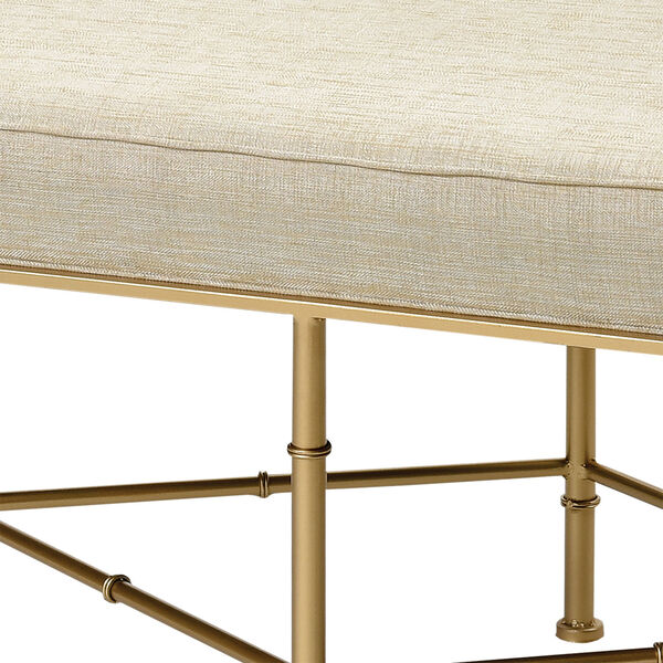 Gold Cane Cream with Gold 54-Inch Bench, image 3