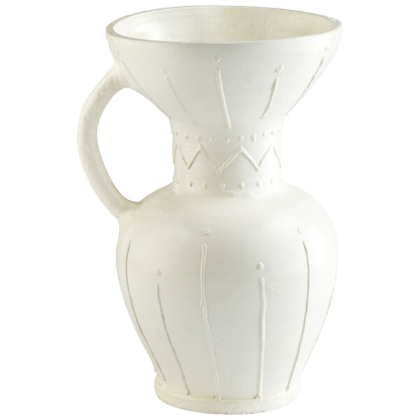 White 13-Inch Ravine Vase, image 1