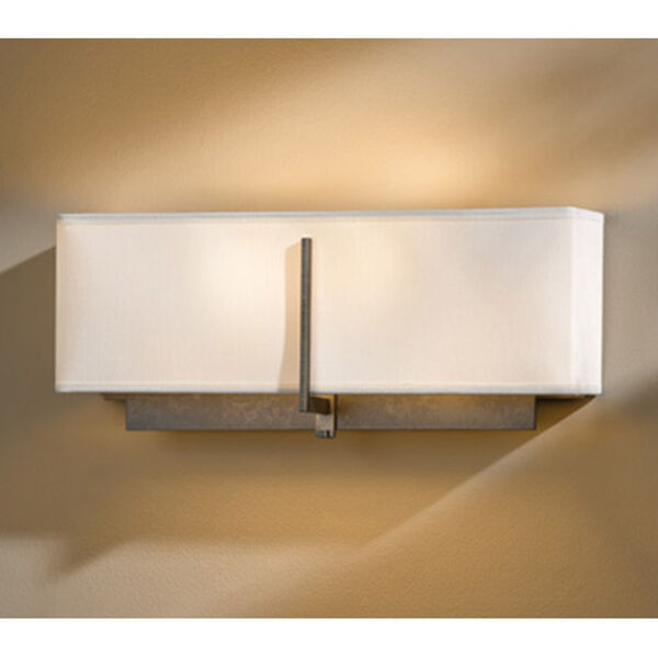 Exos Dark Smoke Two-Light Wall Sconce with Natural Anna Shade, image 1