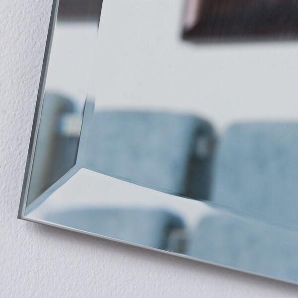 Tri Bev Silver 22 x 28-Inch Rectangular Beveled Frameless Bathroom Mirror, image 2