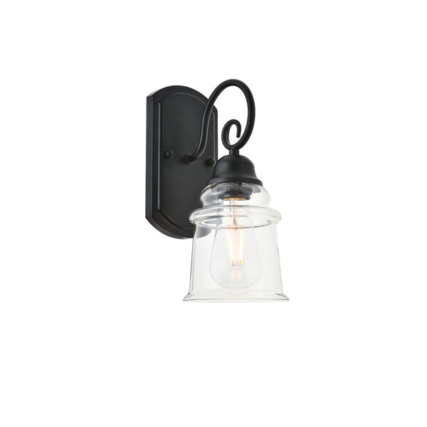 Spire Black Five-Inch One-Light Wall Sconce, image 4