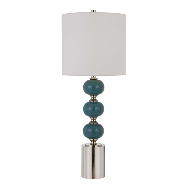 Malaga Slate Blue and Chrome One-Light Table lamp, image 1