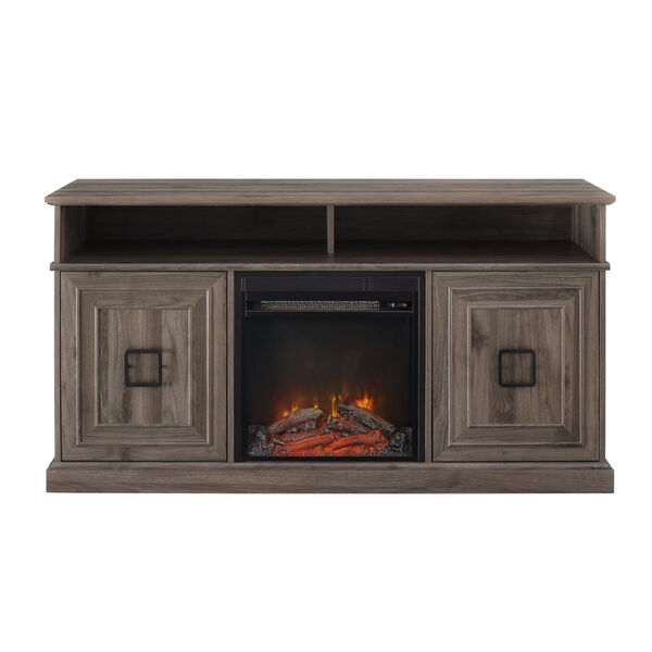 Emilene Slate Grey Fireplace TV Stand, image 5