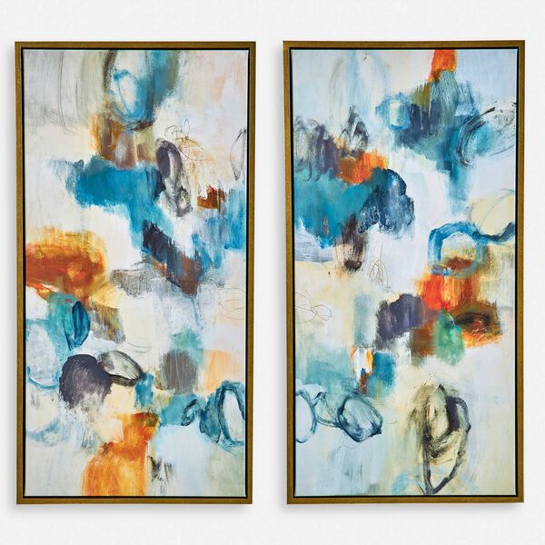Multicolor Casual Moments Framed Abstract Wall Art, Set Of Two, image 2