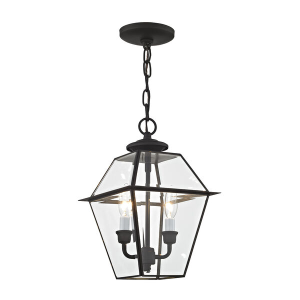 Westover Black Two-Light Outdoor Pendant, image 1