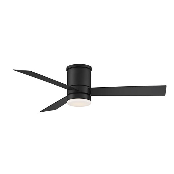 San Francisco Matte Black 52-Inch LED Smart Indoor Outdoor Hugger Ceiling Fan, image 1