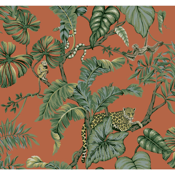 Ronald Redding Orange Jungle Cat Non Pasted Wallpaper, image 2