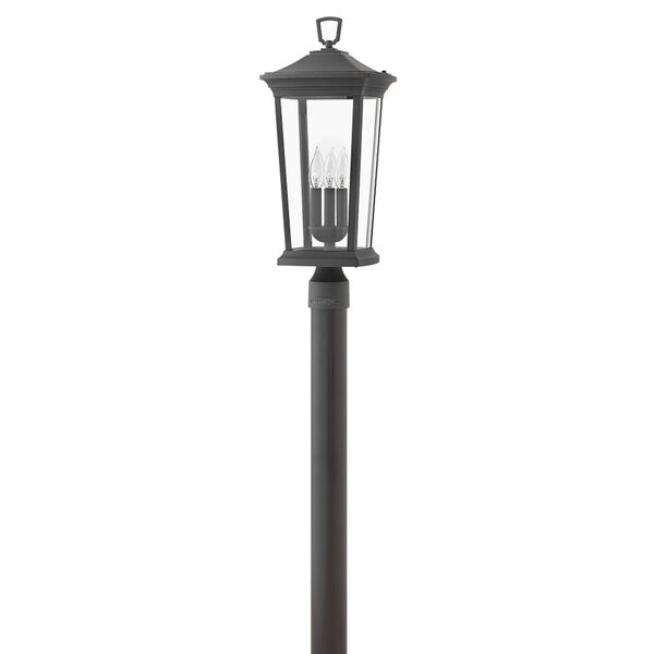 Bromley Museum Black 10-Inch Three-Light Outdoor Post Top and Pier Mount, image 3