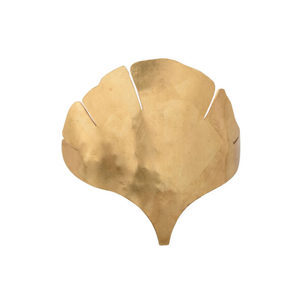 Gold One-Light 15-Inch Ginkgo Sconce, image 1