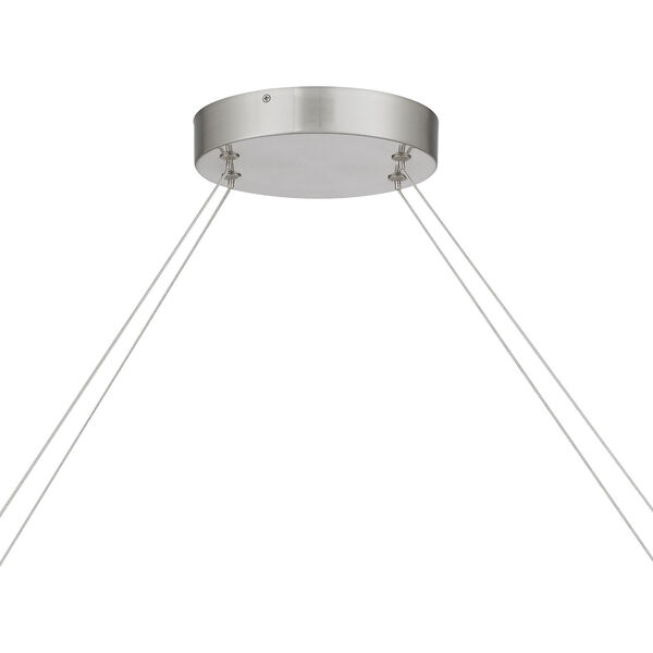 Enzo Brushed Nickel Five-Light Integrated LED Chandelier, image 6
