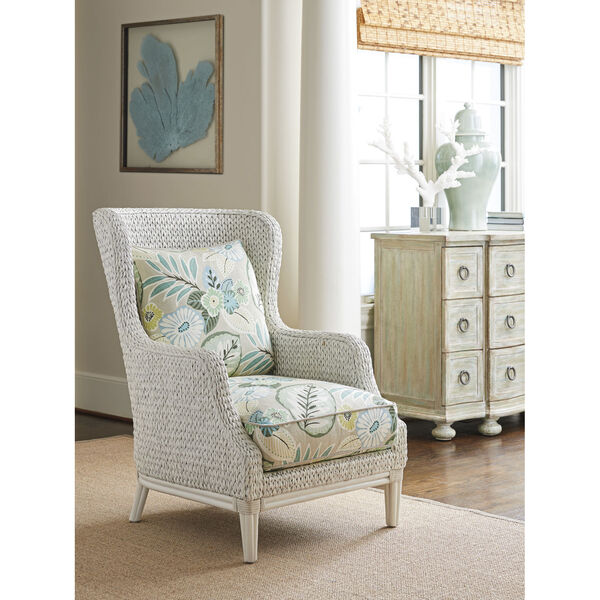 Ocean Breeze Greeen and Taupe Mc Alister Hall Chest, image 3