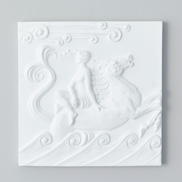 White Seahorse Plaster Wall Panel, image 3