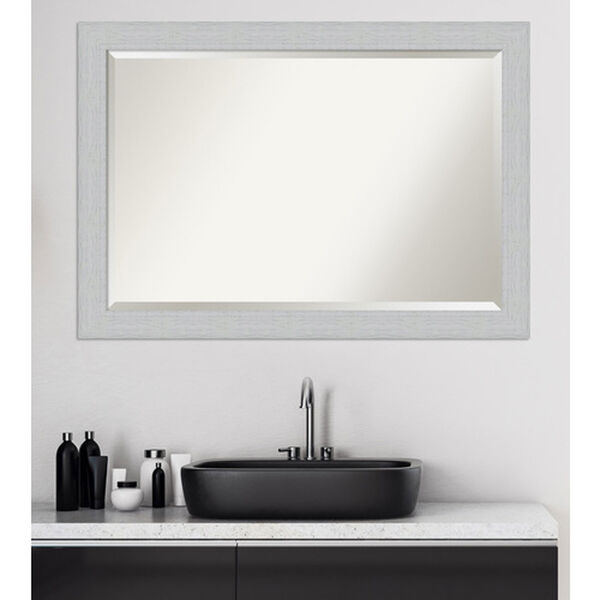 Shiplap White 40-Inch Bathroom Wall Mirror, image 5