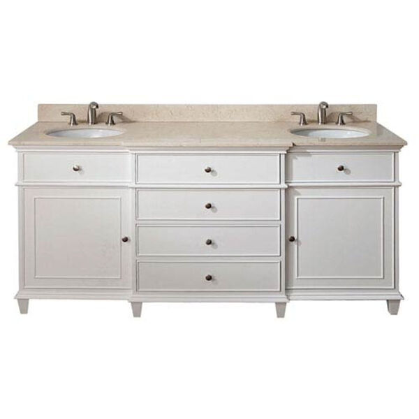 Windsor 72-Inch Vanity Only in White Finish, image 1