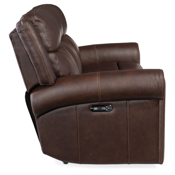 Oberon Dark Wood Zero Gravity Power Sofa with Power Headrest, image 5