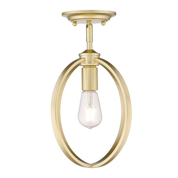 Colson Olympic Gold 10-Inch One-Light Mini Pendant with Matte Black shade, image 3