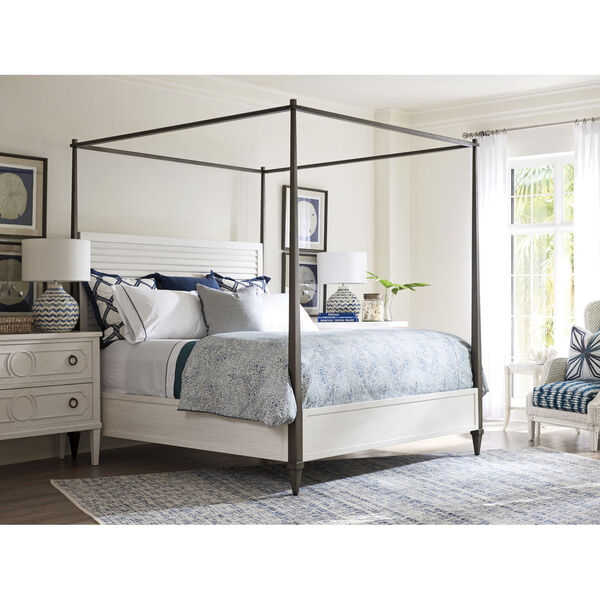 Ocean Breeze White Coral Gables Poster Bed, image 2