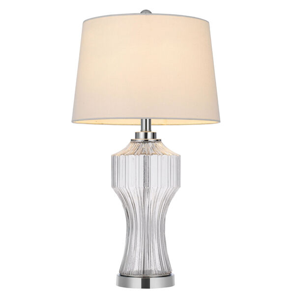 Reston Brushed Steel and Clear One-Light Table Lamp, image 4