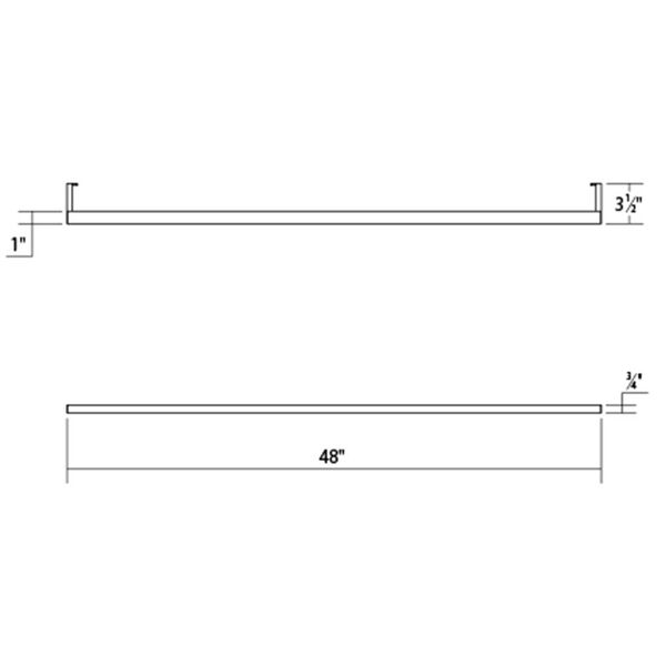 Thin-Line Satin Black LED 48-Inch Wall Bar, image 2