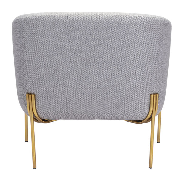 Micaela Gray and Gold Arm Chair, image 5