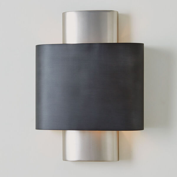 Studio A Nordic Antique Nickel Wall Hardwired Sconce, image 1