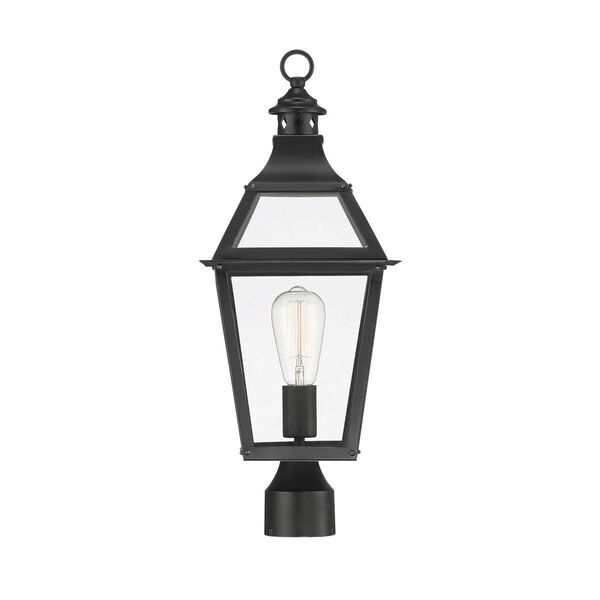 Jackson Black and Gold Highlighted One-Light Outdoor Post Lantern, image 3