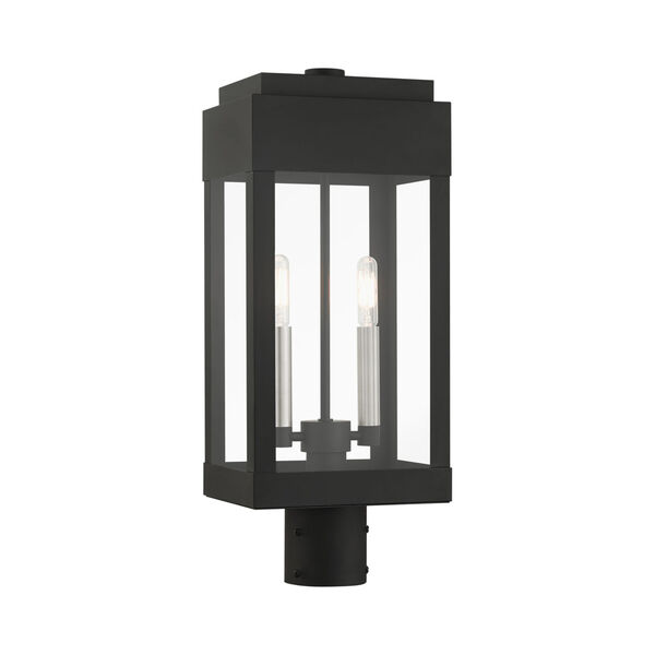 York Black Two-Light Outdoor Post Lantern, image 1