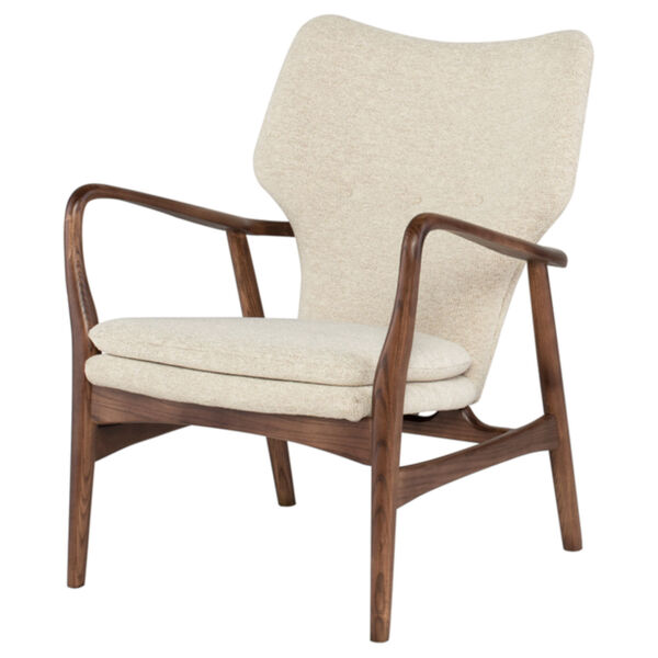 Patrik Beige and Walnut Occasional Chair, image 1