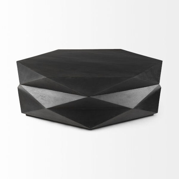 Arreto Black Hexagonal Storage Coffee Table, image 3