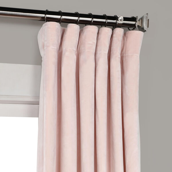Pink 96 x 50 In. Plush Velvet Curtain Single Panel, image 7