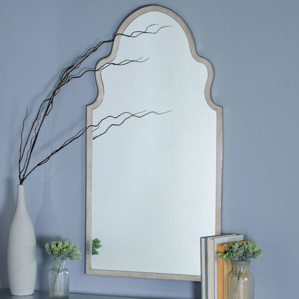 Leighton Silver Arched Mirror, image 1
