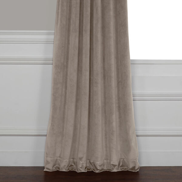 Brown 108 x 50 In. Plush Velvet Curtain Single Panel, image 10