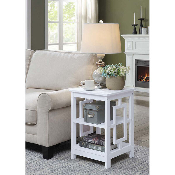 Town Square White 16-Inch Square End Table, image 1